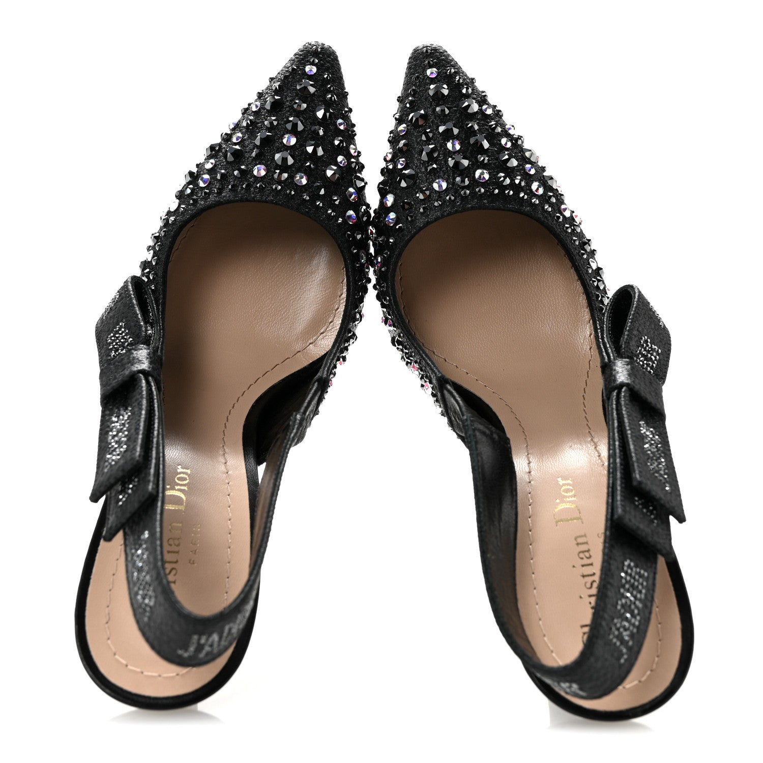 Christian Dior J'ADIOR パンプス 38D Christian Dior Fabric Strass J'Adior Slingback 100mm Pumps 38