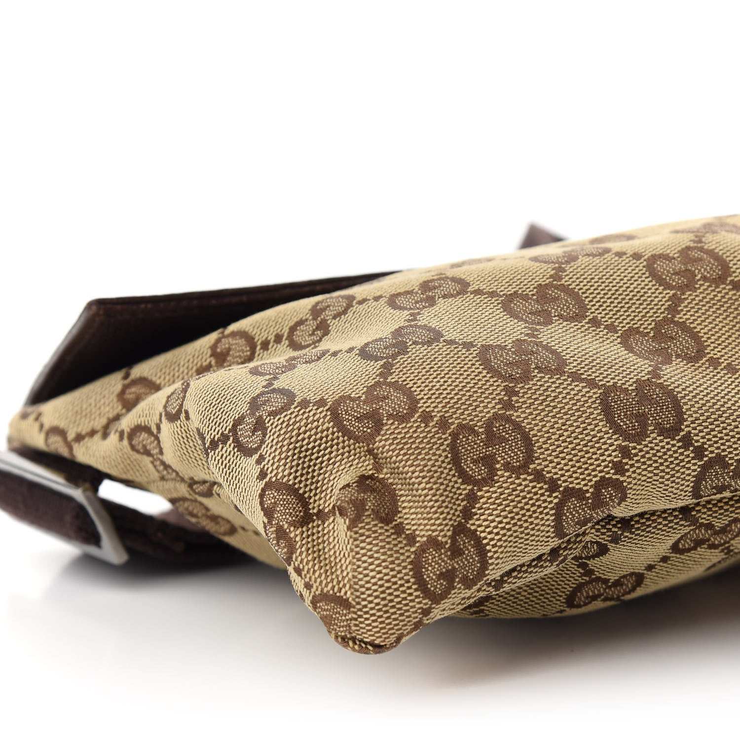 Gucci GG Monogram Double Pocket Belt Bag Dark Brown 8 of 9