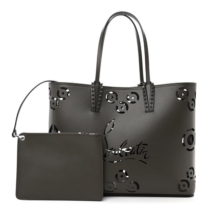 Christian Louboutin Calfskin Loubinthesky Perforated Cabata Tote Black 1 of 11