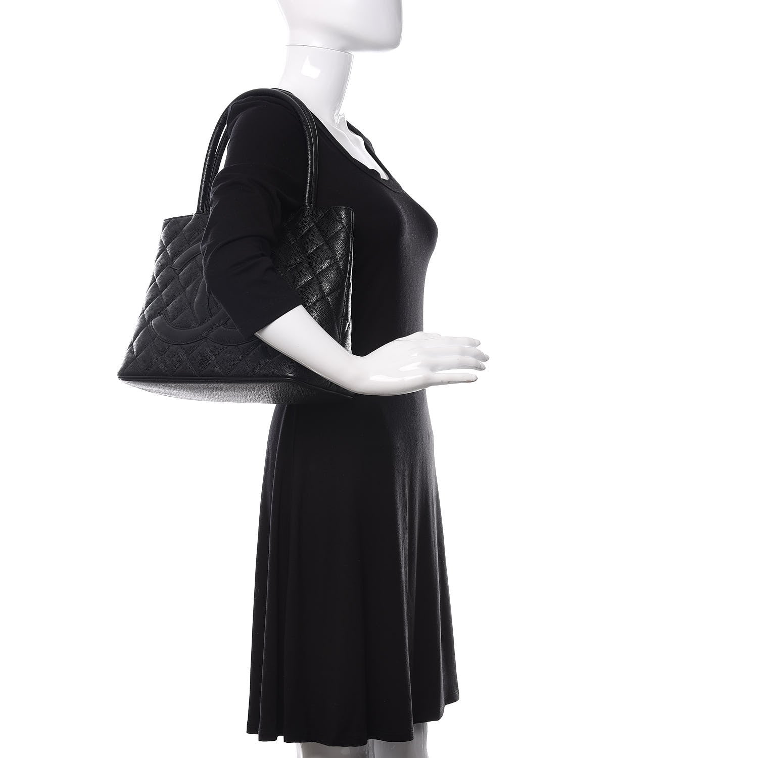 Chanel Caviar Quilted Medallion Tote Black 2 of 10