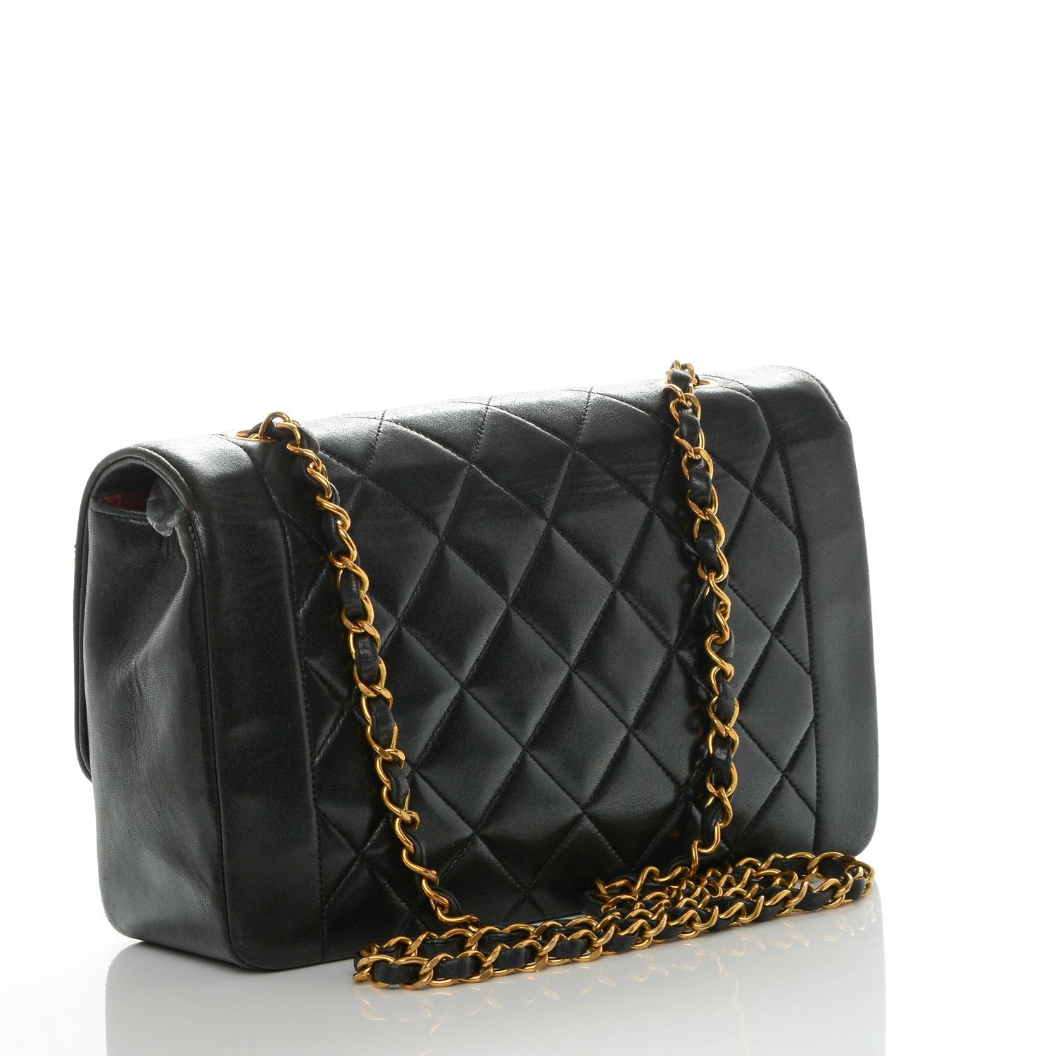 Chanel Lambskin Quilted Medium Single Flap Black 3 of 9