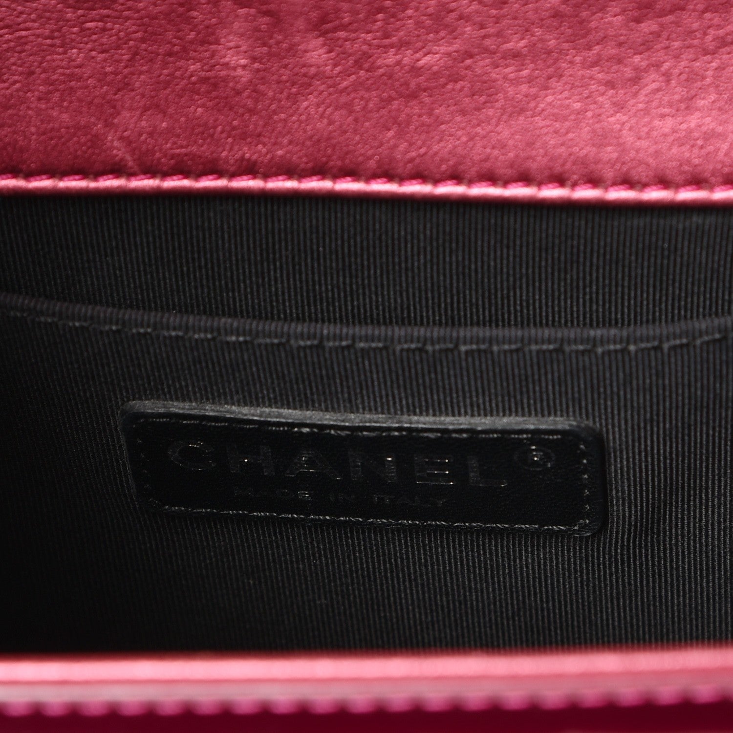 Chanel Metallic Patent Calfskin Quilted Medium Boy Flap Pink 6 of 14
