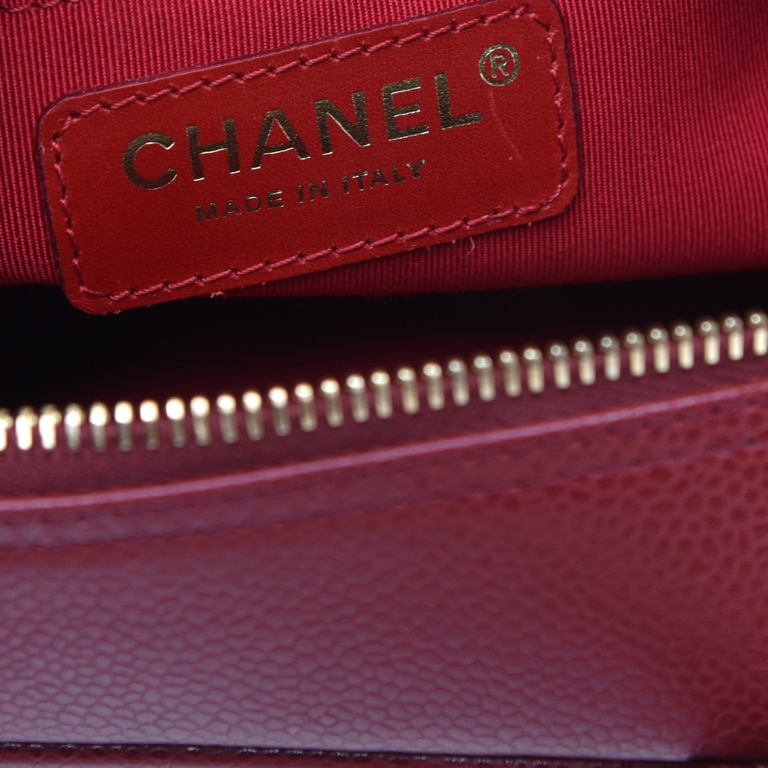 Chanel Caviar Quilted Small Bowler Dark Red 6 of 9