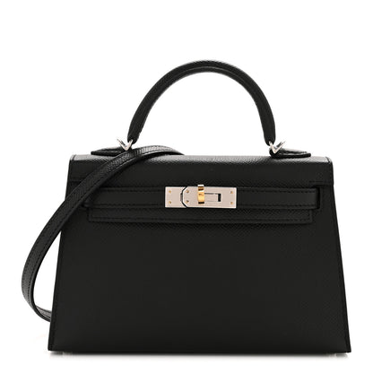 Hermes Epsom Mini Kelly Sellier 20 Black 1 of 11