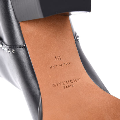 Givenchy Smooth Calfskin Elegant Studded Ankle Boots 40 Black 10 of 11