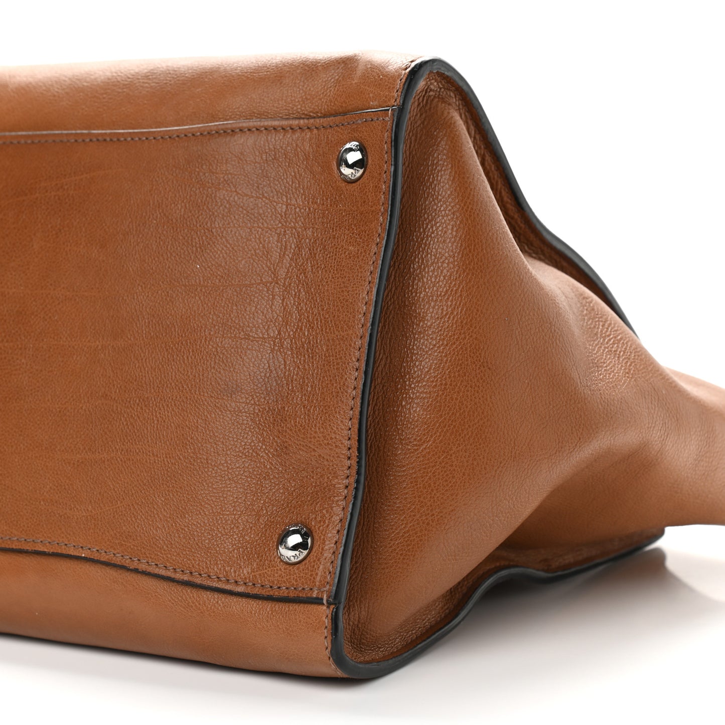 Glace Calf Twin Pocket Tote Cannella