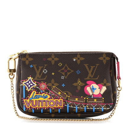 Louis Vuitton Monogram 2020 Christmas Animation Roller Coaster Mini Pochette Accessories Pivoine 1 of 9