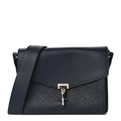 Burberry Calfskin Perforated Small Macken Crossbody Bag Regency Blue 1 of 16