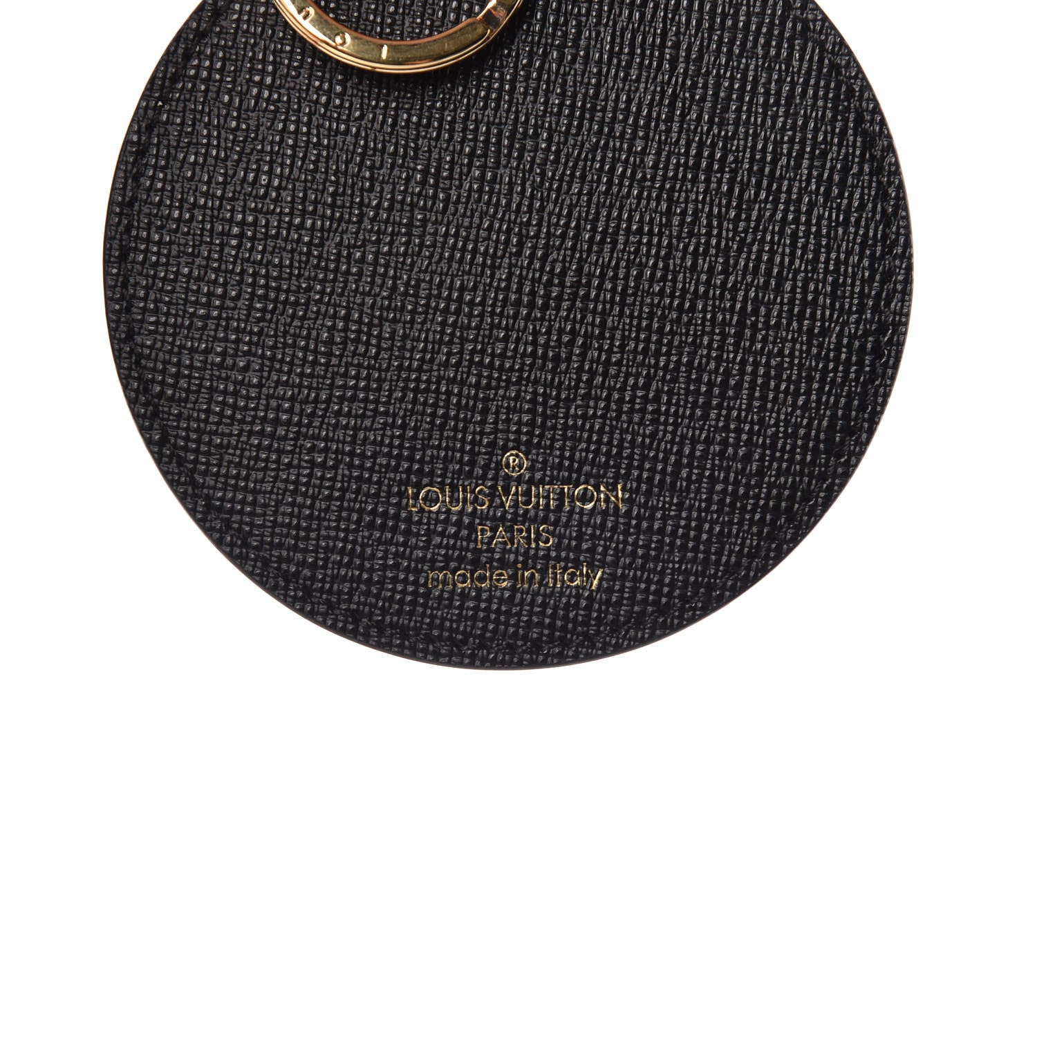 Louis Vuitton Calfskin Lace Flower Inlay Bag Charm Key Holder Navy Black 3 of 4