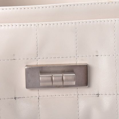 Chanel Calfskin Square Stitched Mademoiselle Shoulder Bag White 9 of 17