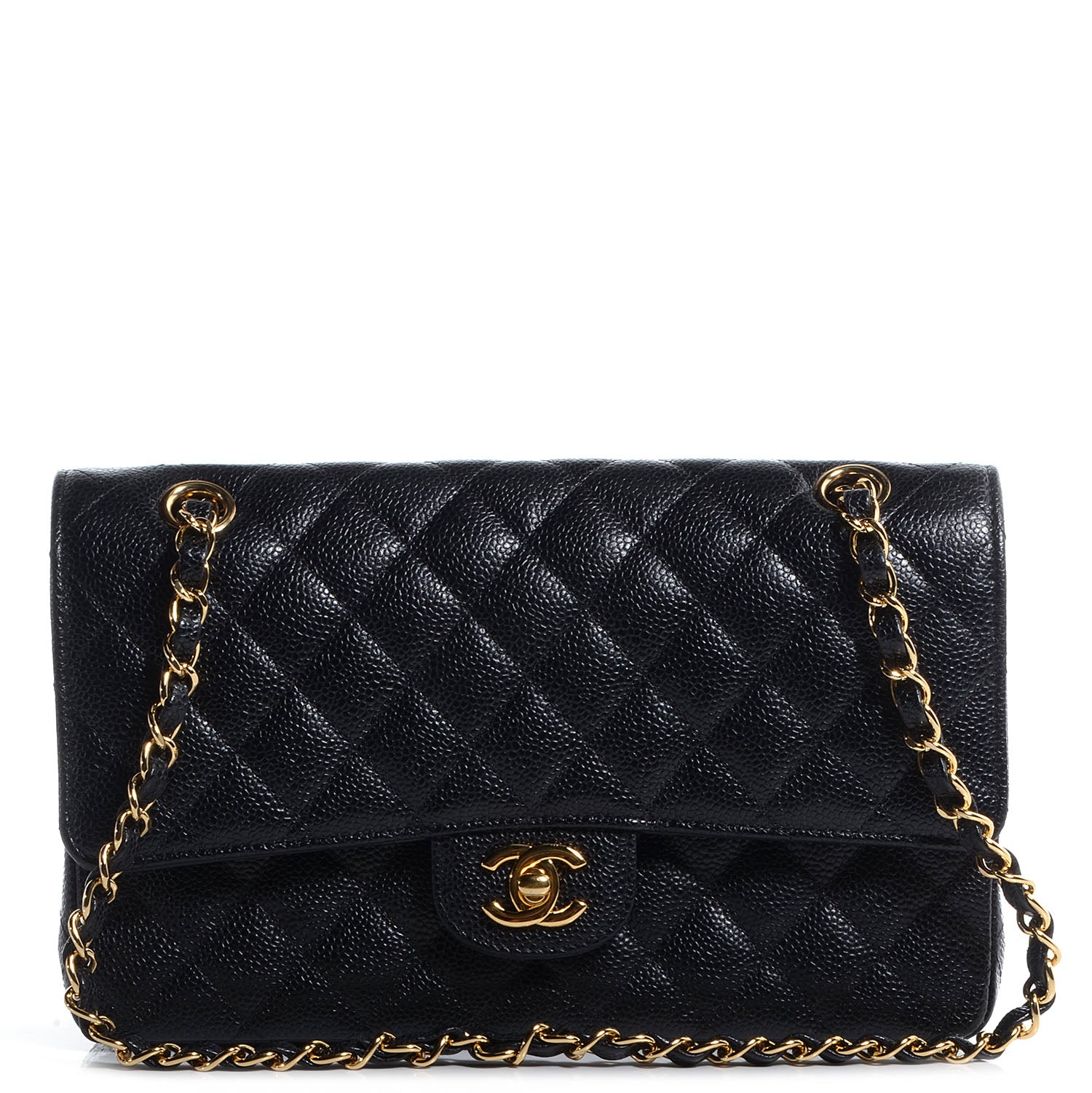 Chanel Caviar Quilted Medium Double Flap Black 1 of 9