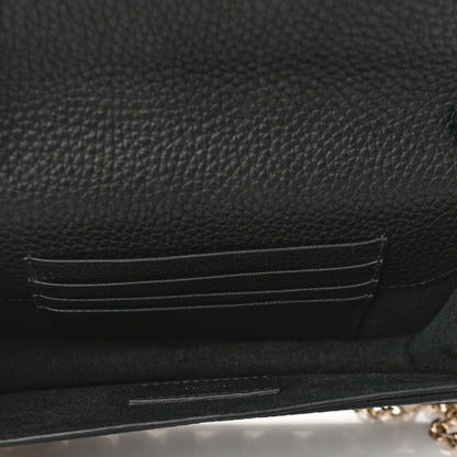 Valentino Garavani Pebbled Calfskin Rockstud Envelope Wallet on Chain Black 4 of 8