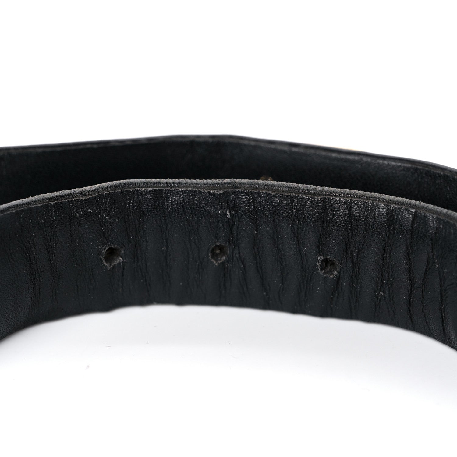 Chanel Metal Calfskin Clover Belt 85 34 Gold 4 of 8