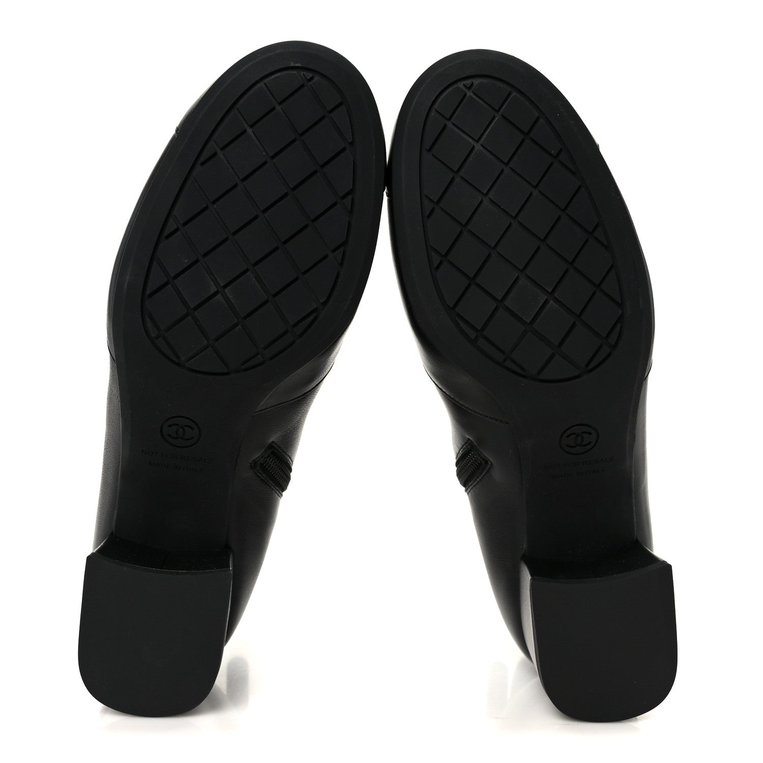 Chanel Stretch Lambskin Cap Toe CC Uniform Short Boots 38 Black 6 of 9