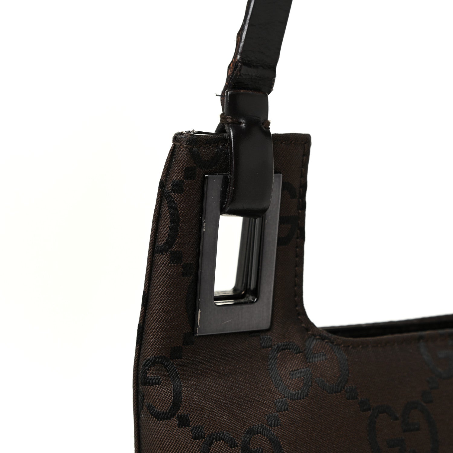 Gucci Nylon Monogram Flat Messenger Bag Brown 11 of 18
