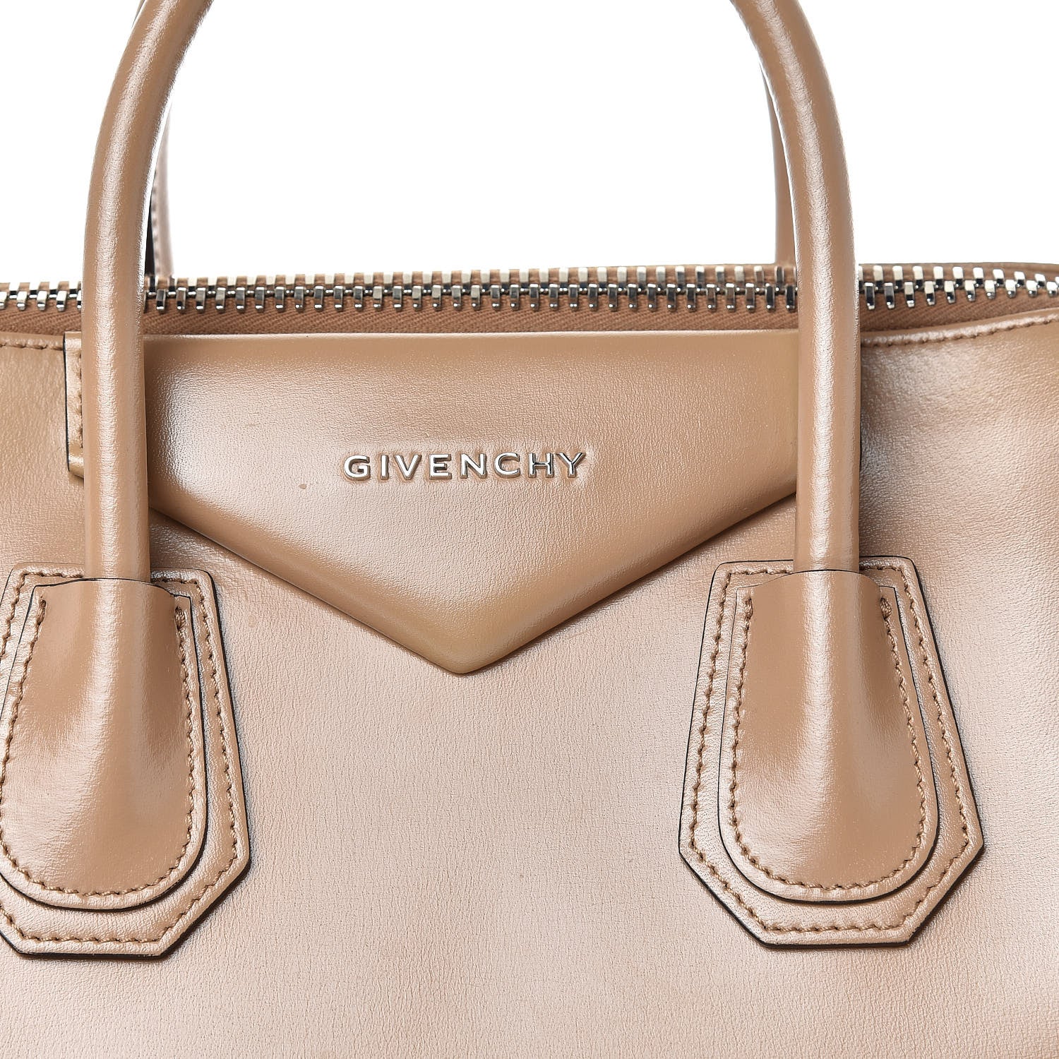 Givenchy Shiny Lord Calfskin Medium Antigona Dark Beige 12 of 12