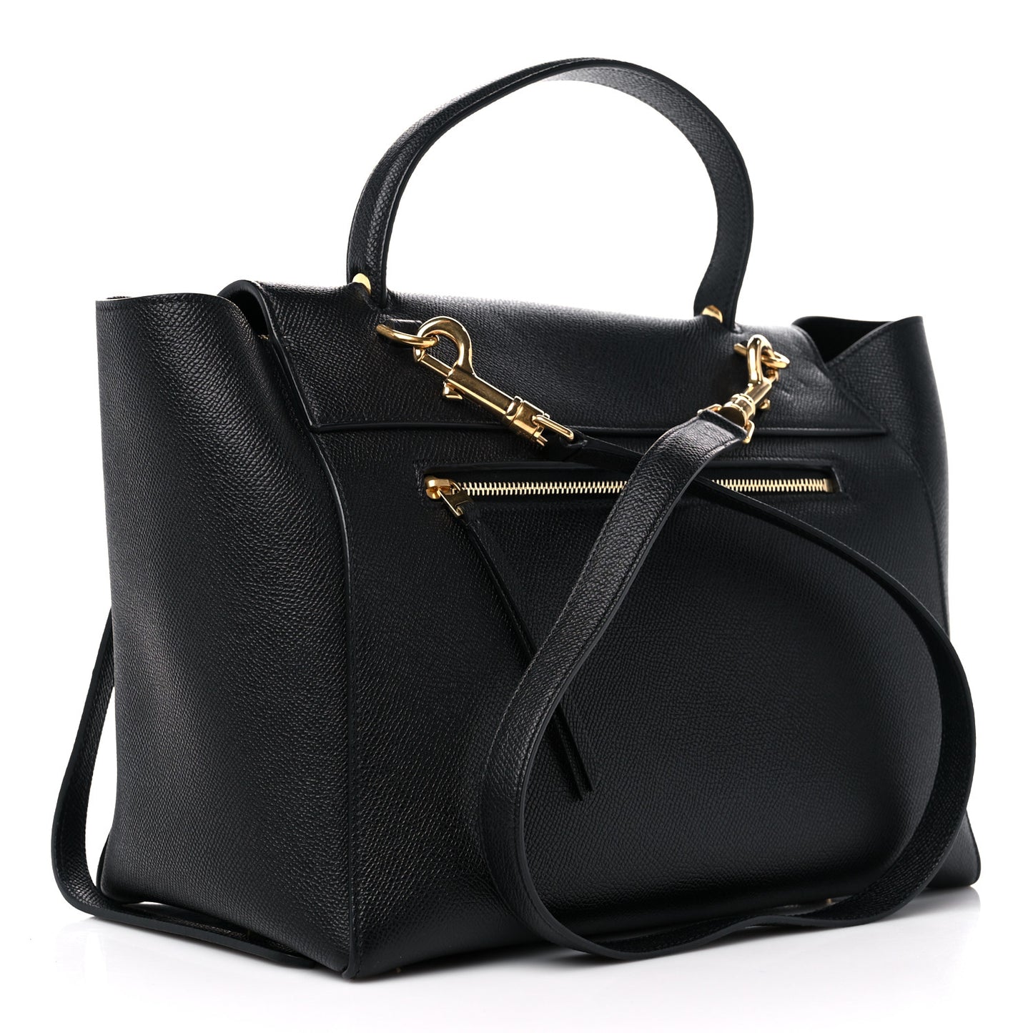 Grained Calfskin Mini Belt Bag Black