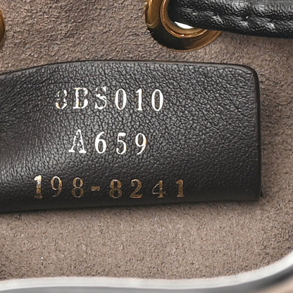Fendi Vitello Liberty F is Fendi Bi-Color FF 1974 Embossed Mini Mon Tresor Bucket Bag Maya Black 7 of 12