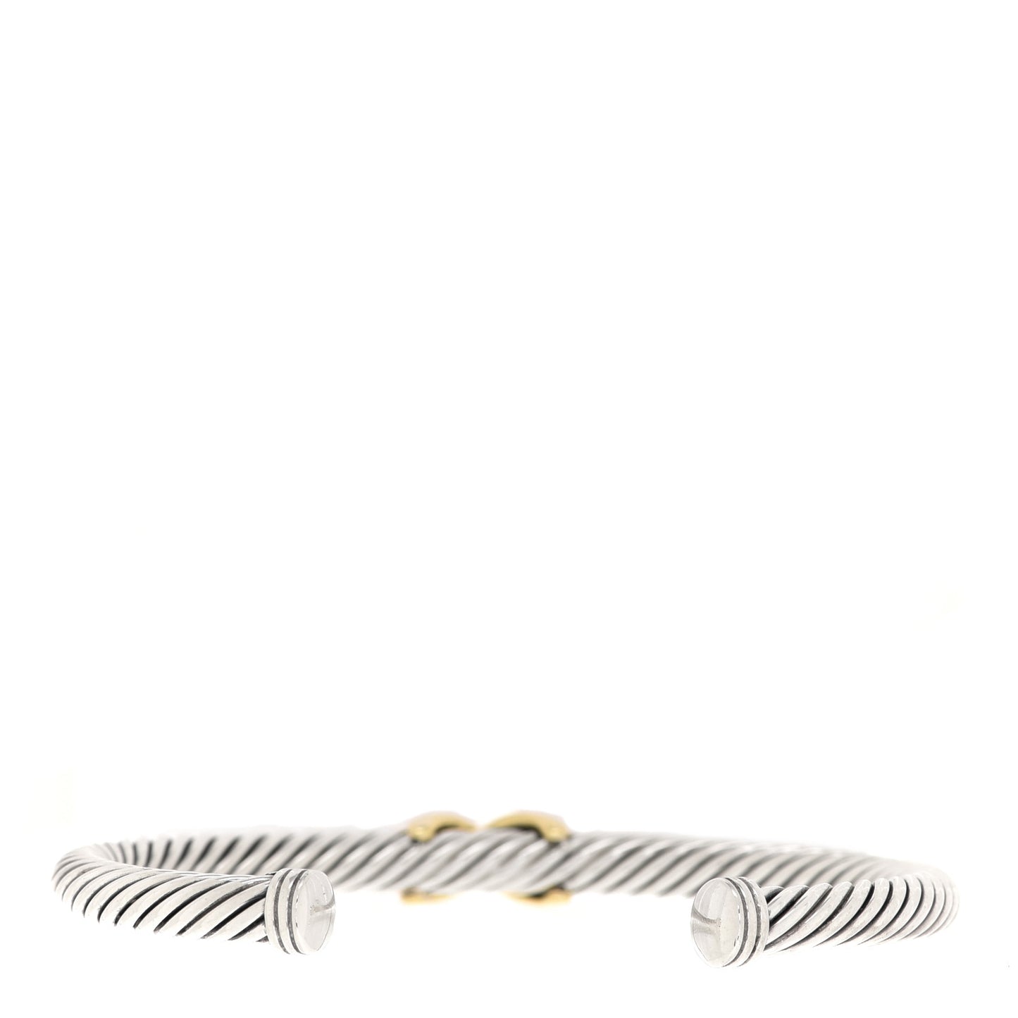Sterling Silver 18K Yellow Gold 4mm X Station Cable Bracelet