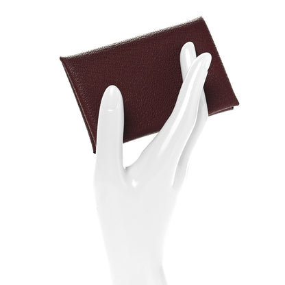 Hermes Chevre Mysore Calvi Card Case Rouge H 2 of 7