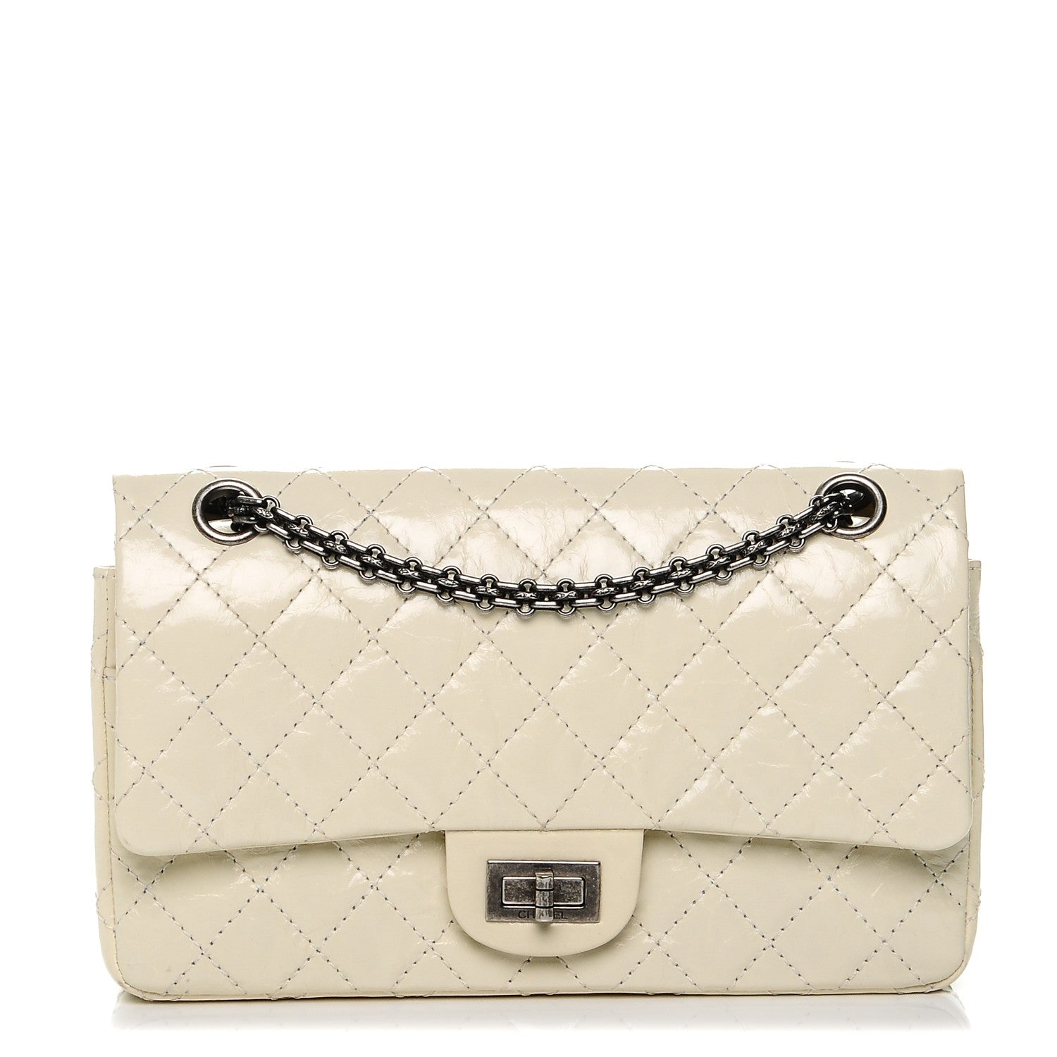 Chanel Glazed Calfskin Quilted 2.55 Reissue 225 Flap Ivory 1 of 7