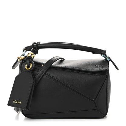 Loewe Nappa Lambskin Featherlight Mini Puzzle Bag Black 1 of 9