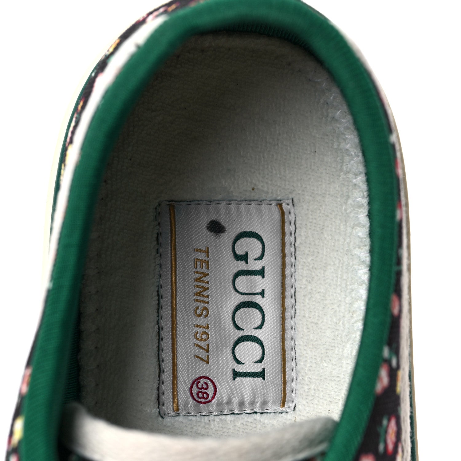 Gucci X LIBERTY OF LONDON Canvas Web Holly Print Womens 1977 Tennis Sneakers 38 Black Peach Mystic White 7 of 7