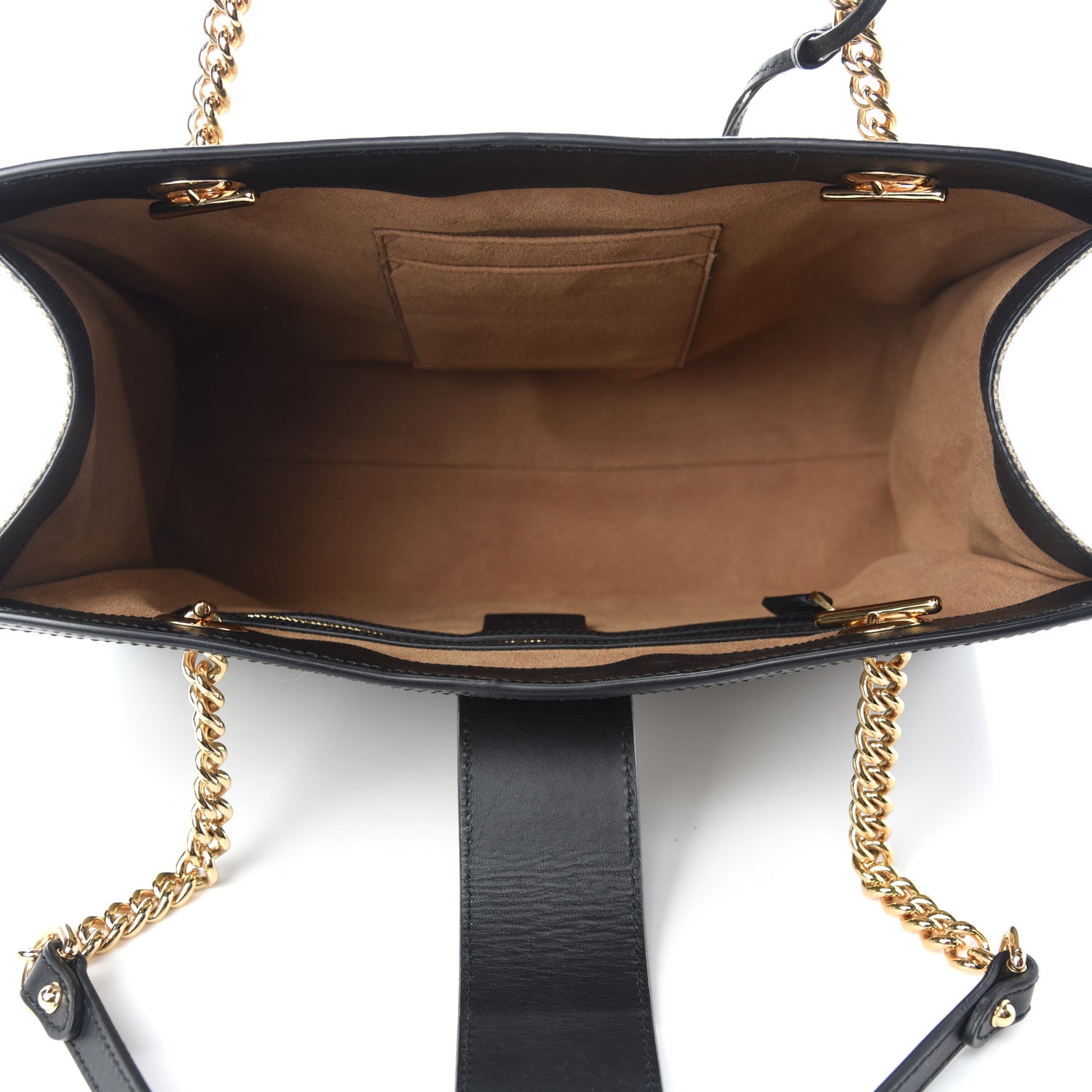 Gucci GG Supreme Monogram Medium Padlock Tote Black 5 of 10