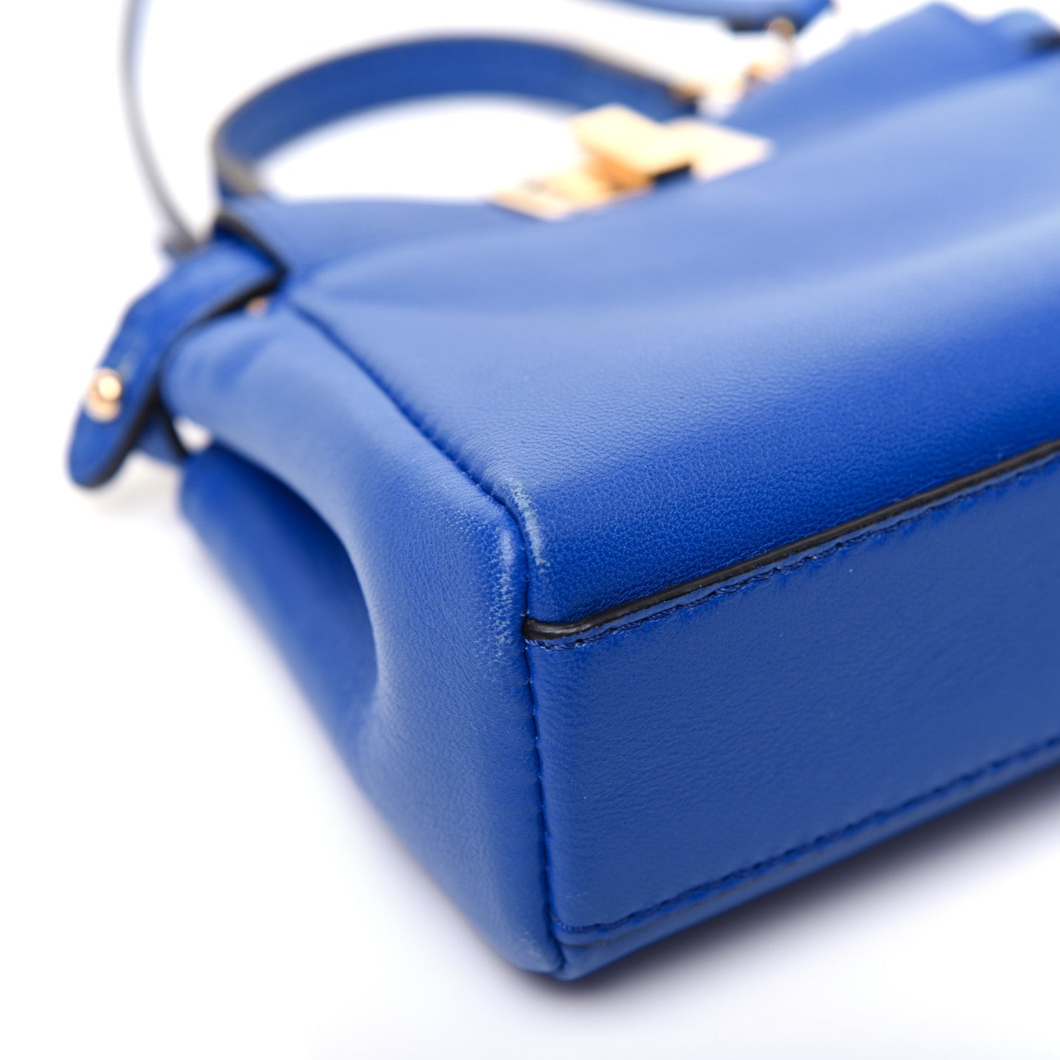 Fendi Nappa Micro Peekaboo Iconic Satchel Bluette 21 of 24