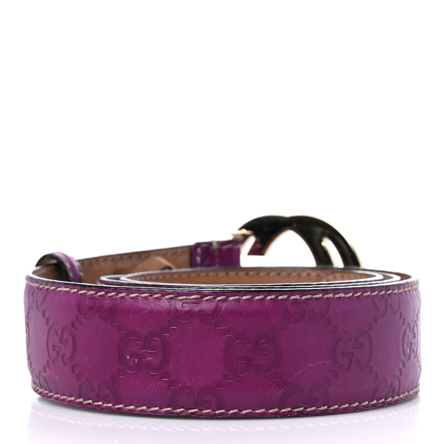 Guccissima Interlocking G Belt 90 36 Purple