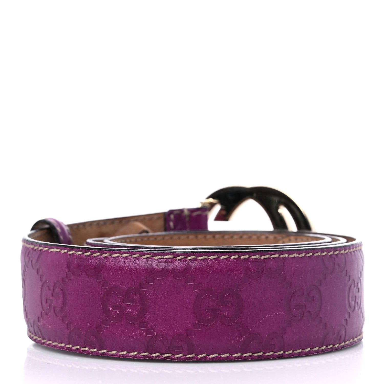 Gucci Guccissima Interlocking G Belt 90 36 Purple 2 of 8