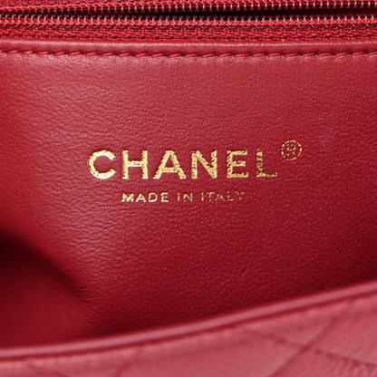 Chanel Caviar Quilted Small CC Filigree Flap Burgundy 6 of 10