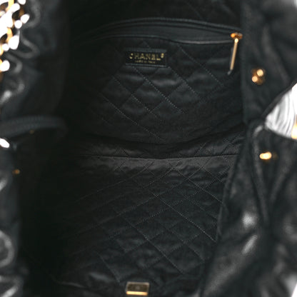 Chanel Shiny Caviar Quilted Monochrome 22 Black 6 of 10