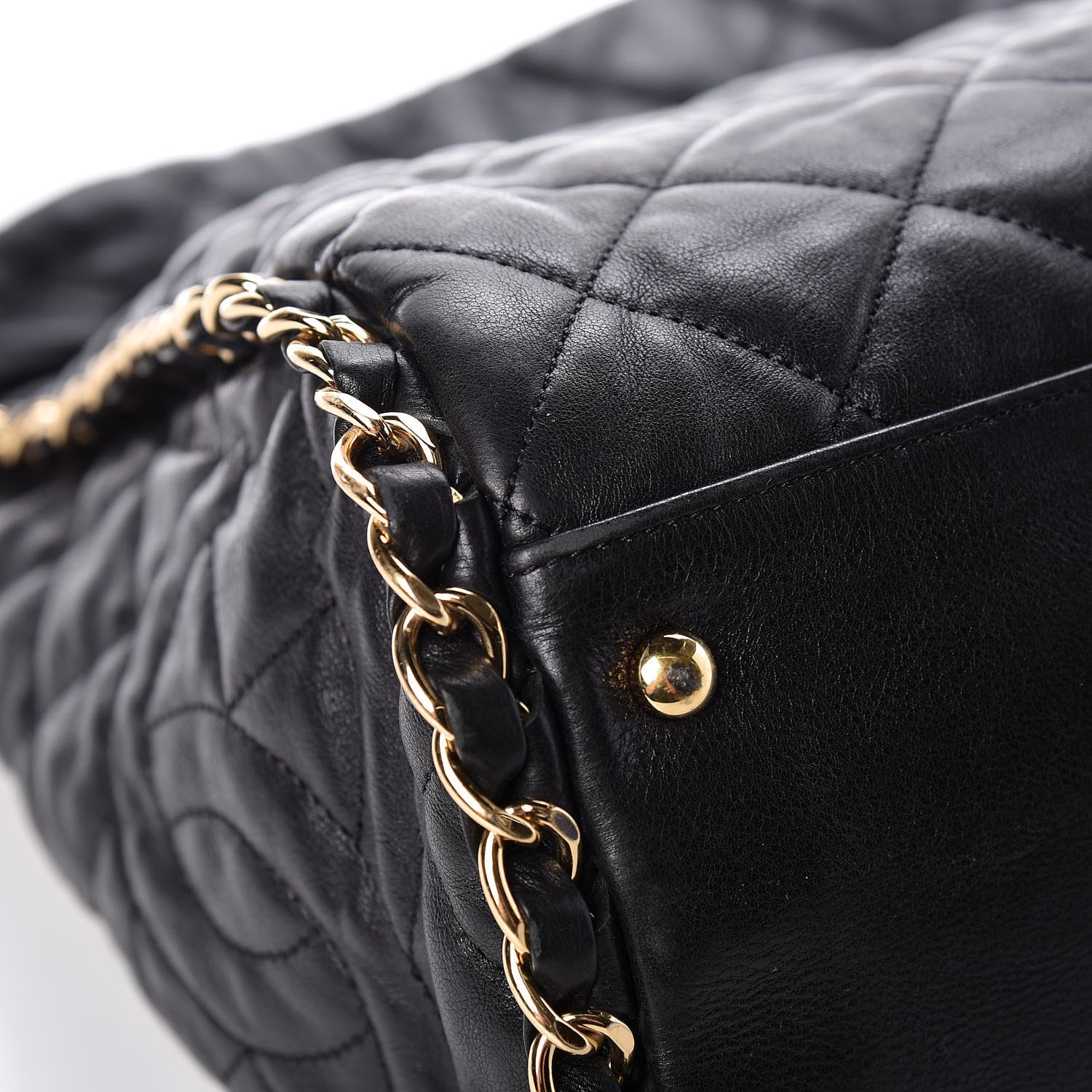 Chanel Calfskin Quilted Large Chain Me Hobo Black 10 of 13