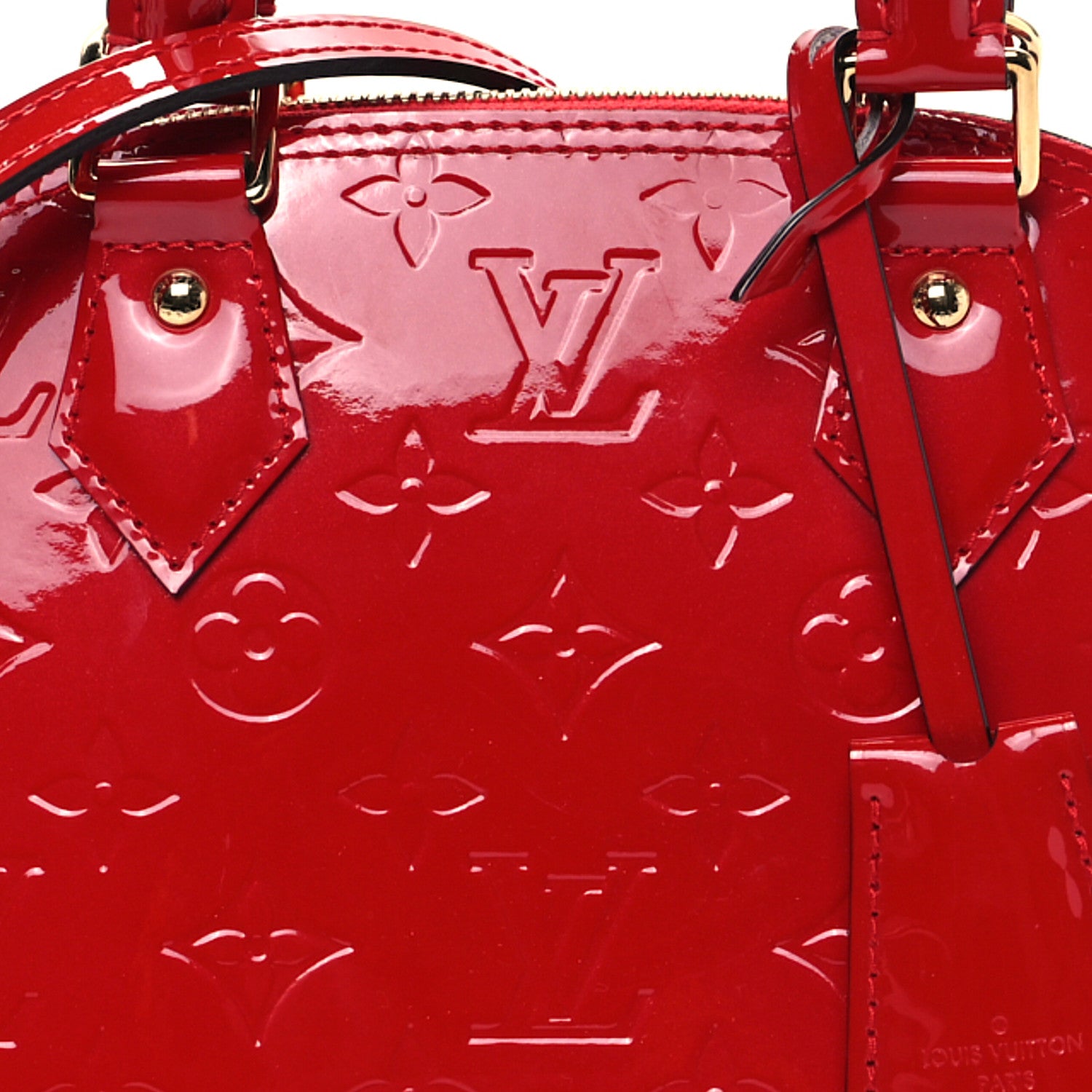 Louis Vuitton Vernis Alma BB Cherry 8 of 11