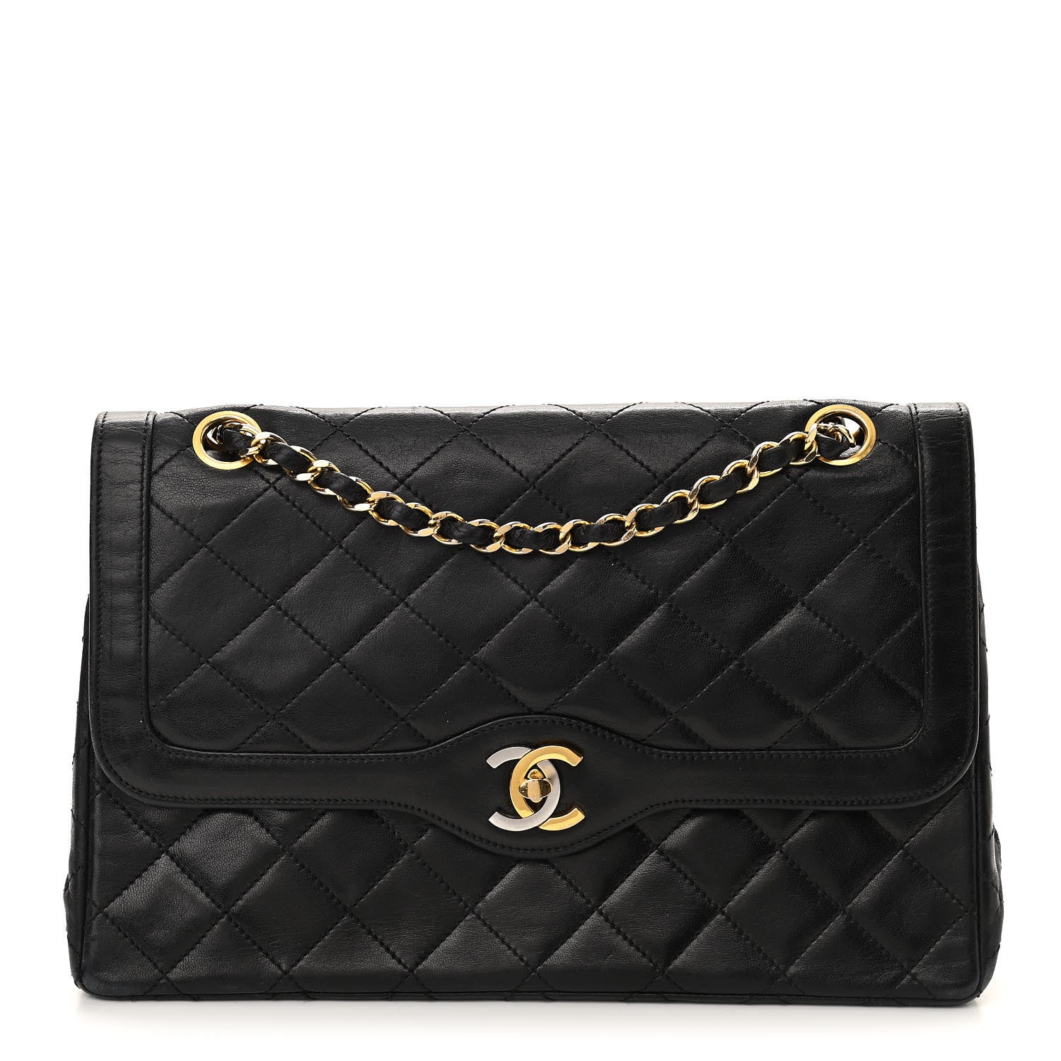 Chanel Lambskin Quilted Medium Double Flap Bag Black 1 of 11