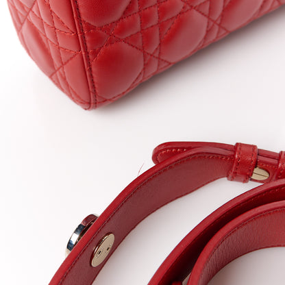 Christian Dior Lambskin Cannage Small Lucky Badges My Lady Dior Red 11 of 11