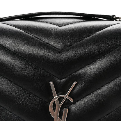 Saint Laurent Calfskin Y Quilted Monogram Medium Loulou Chain Satchel Black 7 of 9