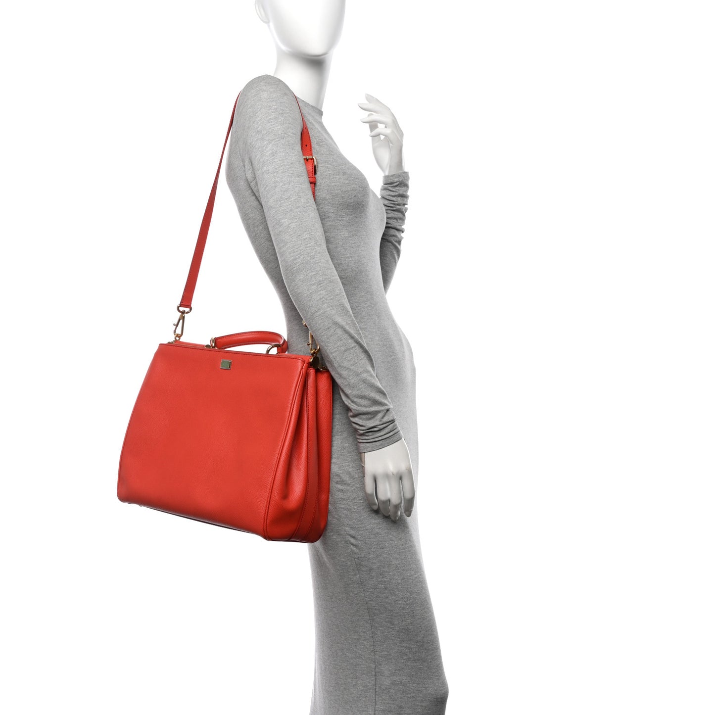 Dauphine Miss Sicily Double Zip Satchel Rosso Arancio