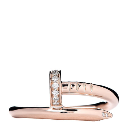 Cartier 18K Pink Gold Diamond Juste Un Clou Ring 53 6.25 1 of 4
