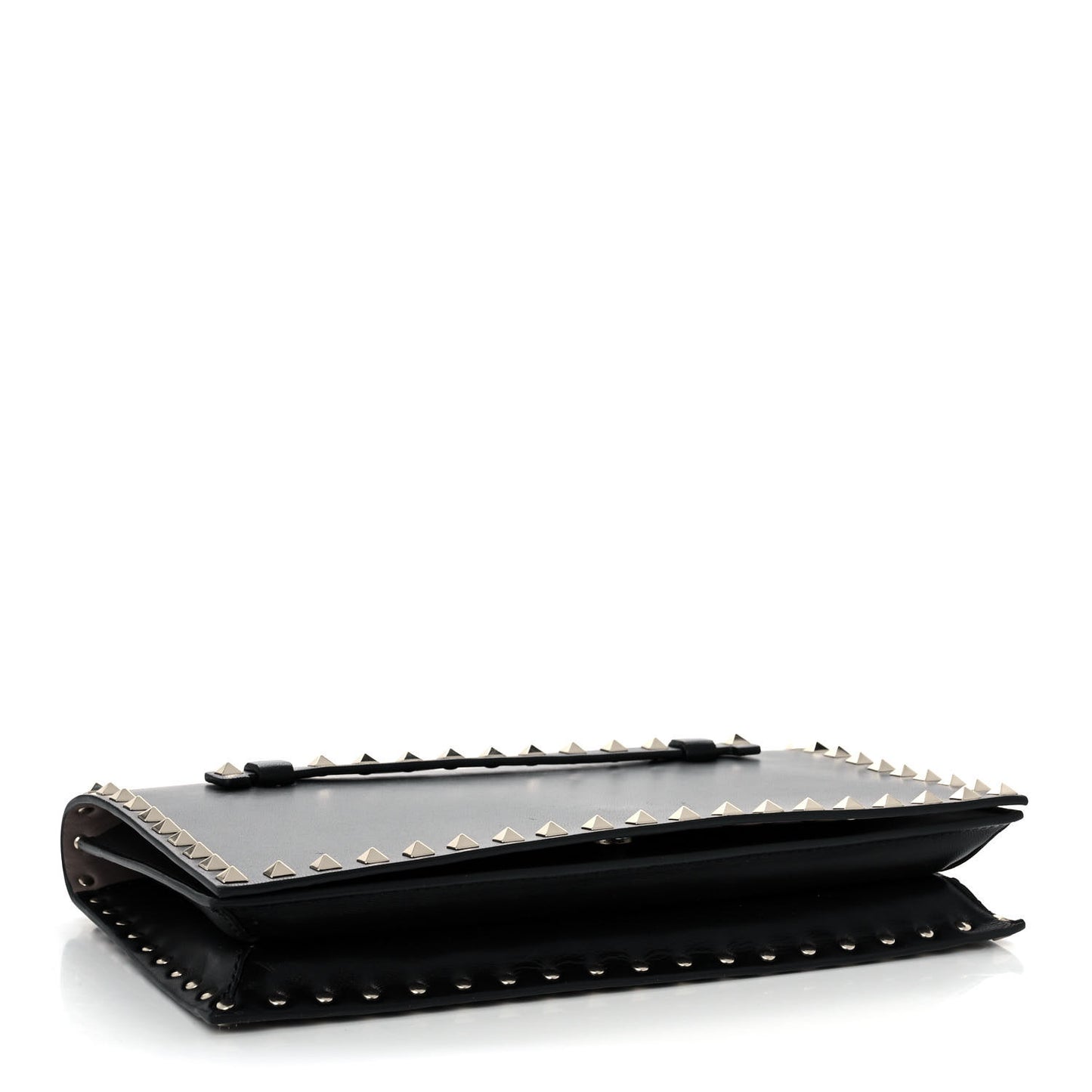 Nappa Rockstud Wristlet Clutch Black