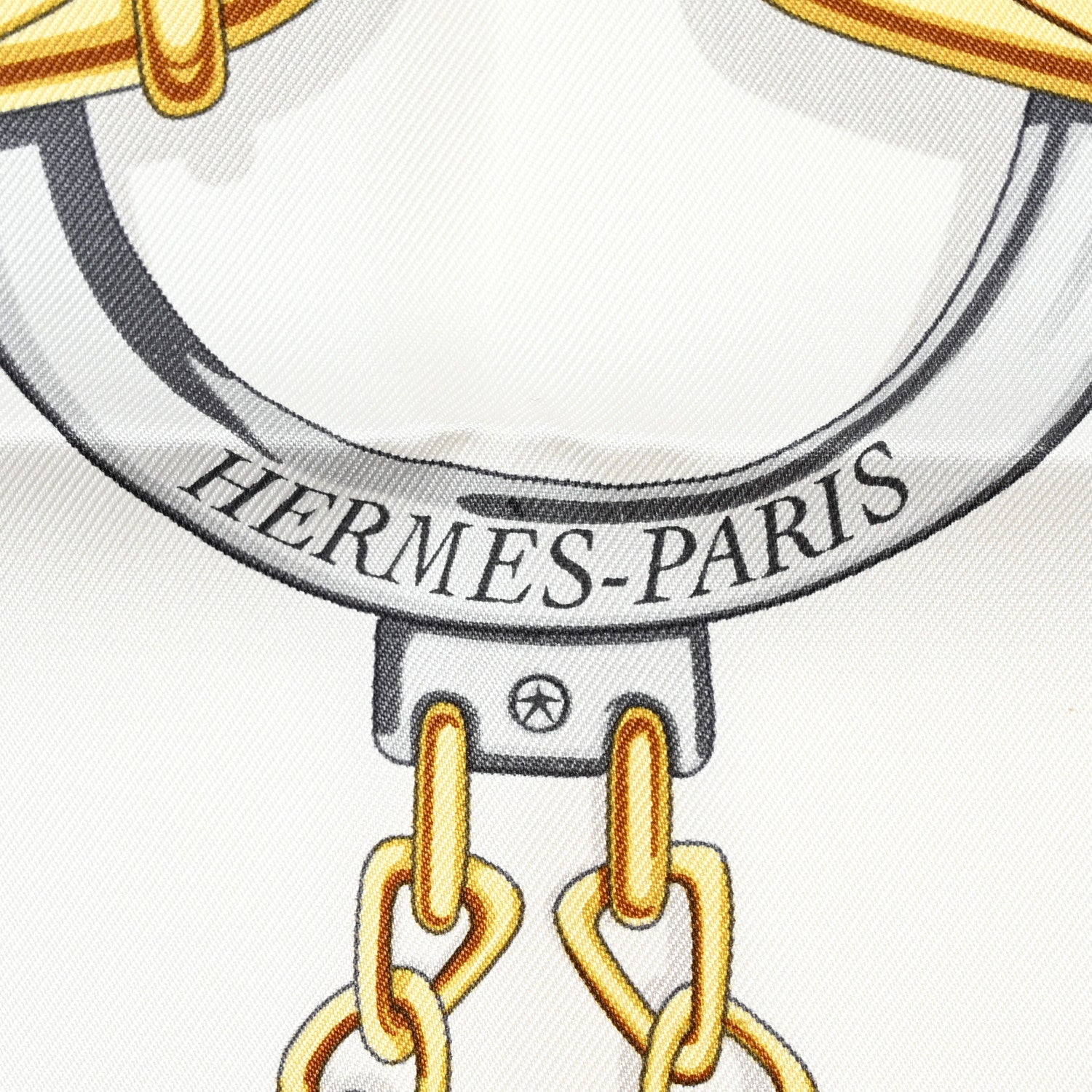 Hermes Silk Brides Et Destin Scarf 90 Orange Cuit Beige 2 of 4