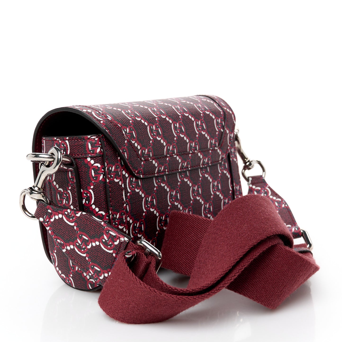 GG Shadow Monogram Super Mini Shoulder Bag Rosso Ancora Red