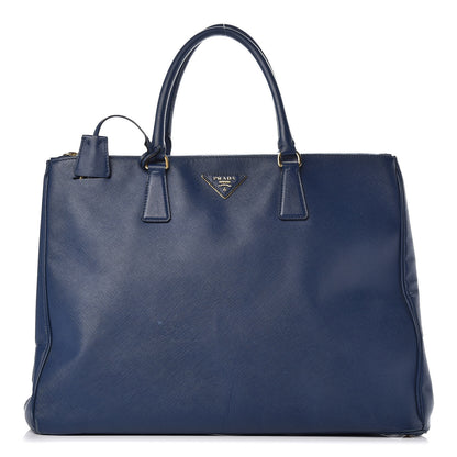 Prada Saffiano Lux Extra Large Galleria Double Zip Tote Bluette 1 of 21