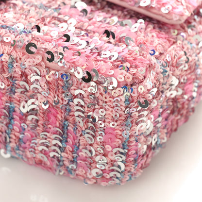 Chanel Sequin Mini Rectangular Flap Light Pink Silver 9 of 9