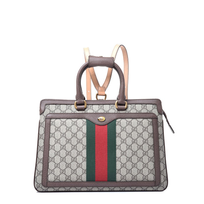 Gucci GG Supreme Monogram Web Ophidia Convertible Backpack Beige New Acero 1 of 9
