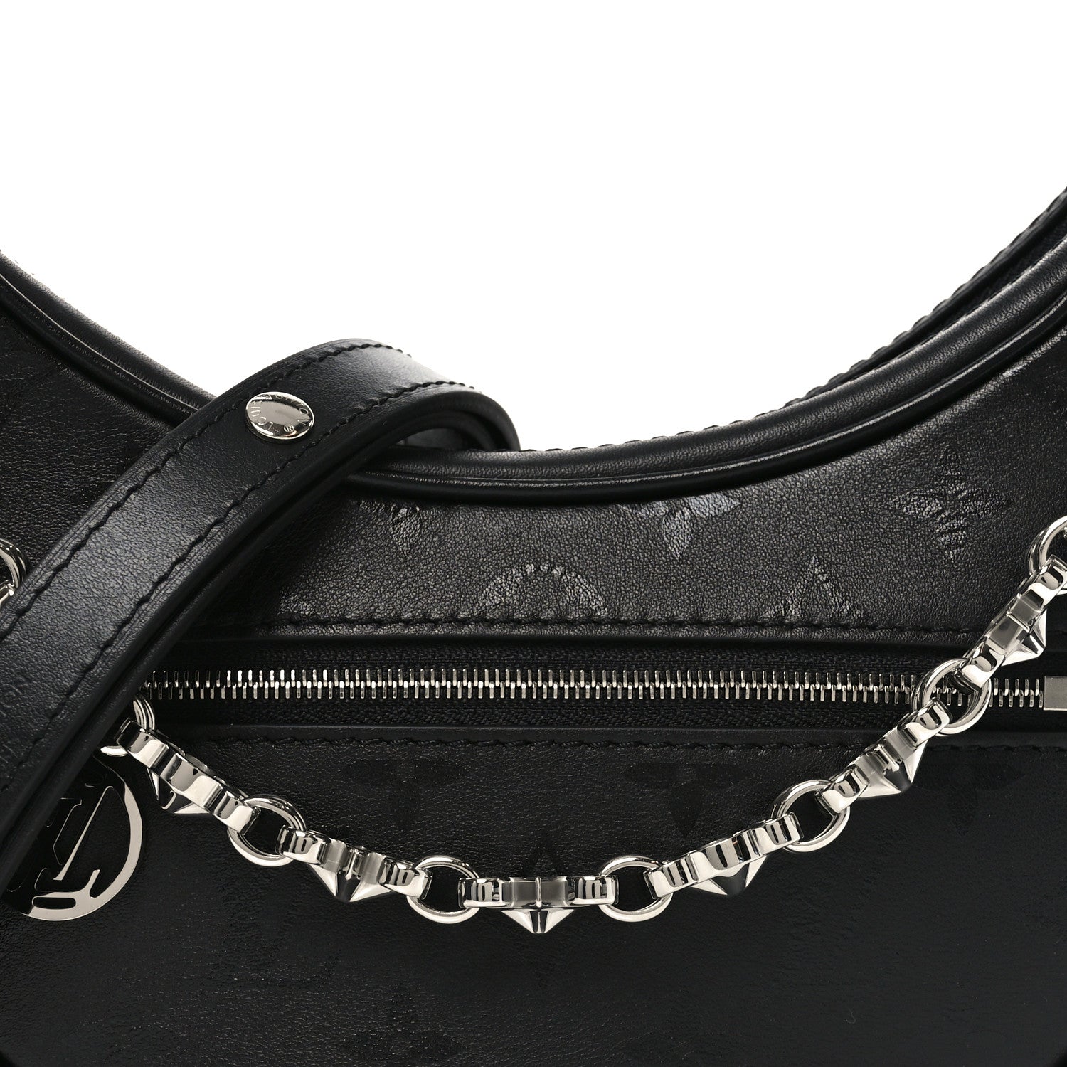 Louis Vuitton Calfskin Monogram Loop H27 Black 7 of 9