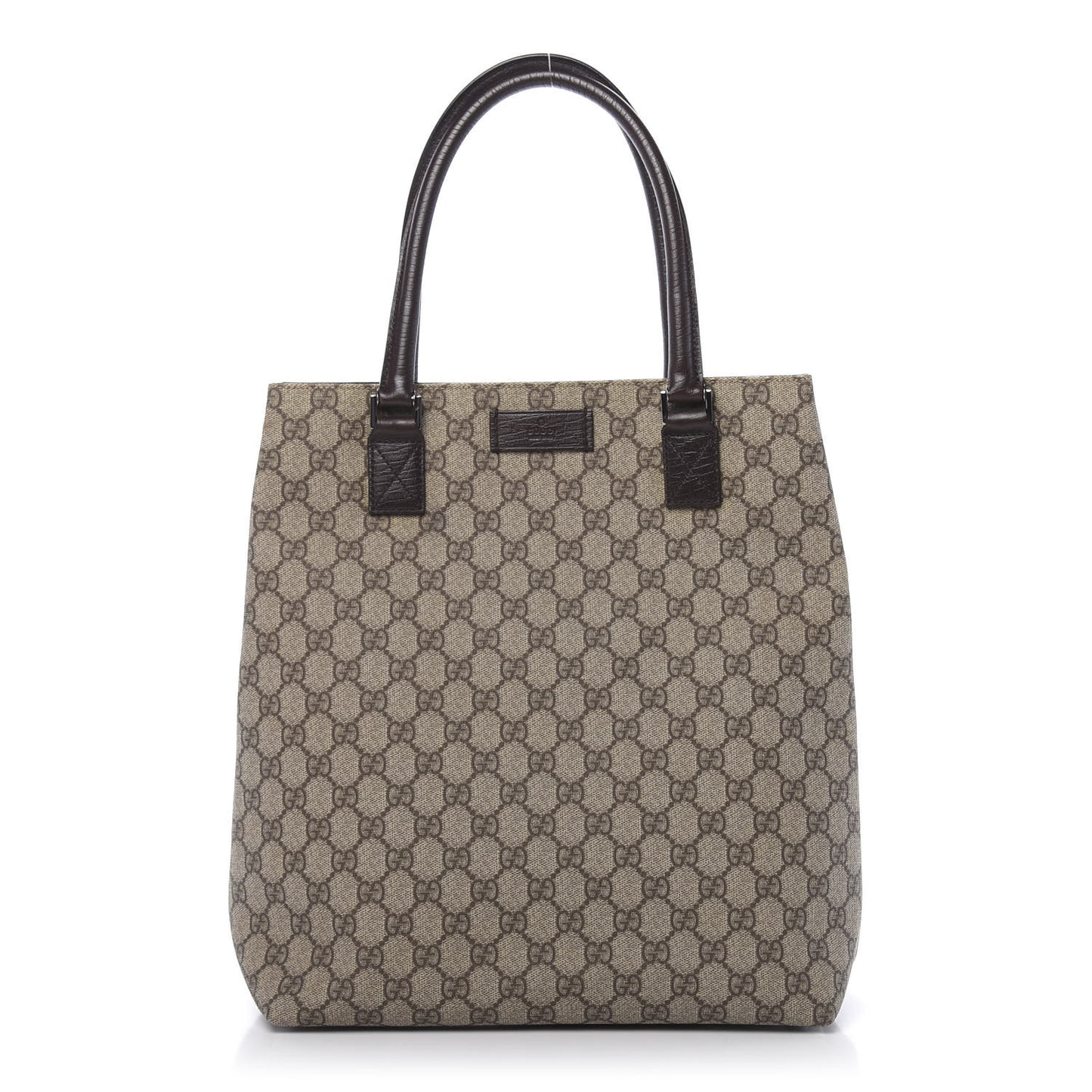 GG Plus Monogram Small Vertical Tote Dark Brown