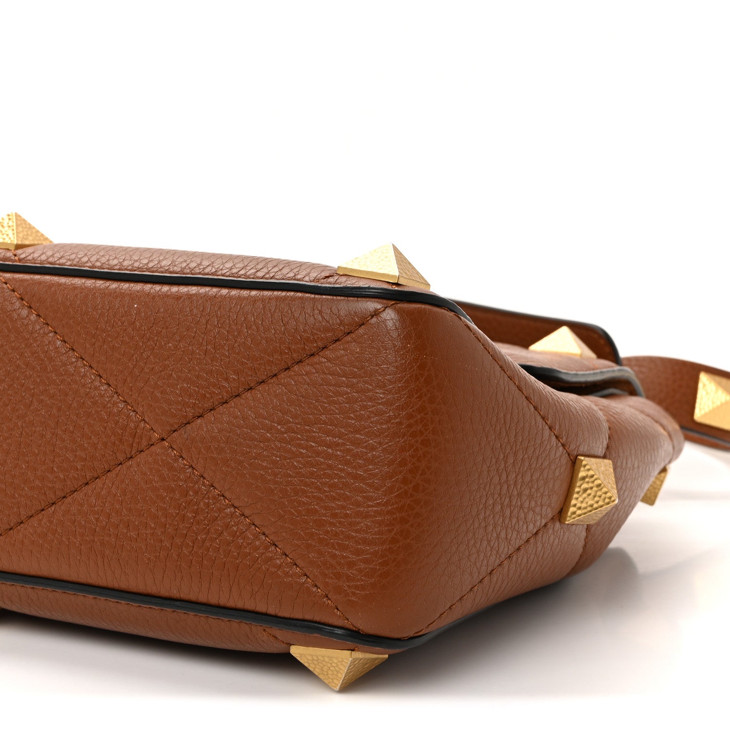 Valentino Garavani Grained Calfskin Large Roman Stud Shoulder Bag Selleria 9 of 9