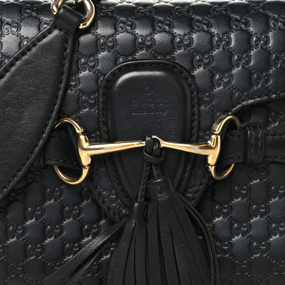 Gucci Soft Microguccissima Mini Emily Chain Shoulder Bag Black 8 of 11